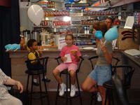 Free cotton candy and hot dogs!