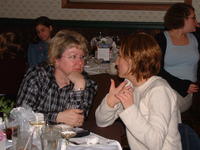 Mike's Mom and Heather chatting
