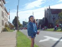 Ashlyn, Heather's sister, waiting for the parade!