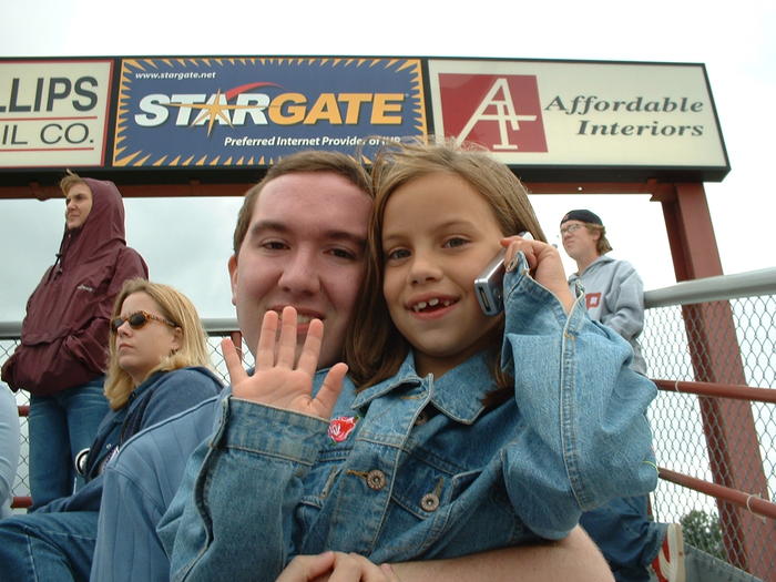 Mike and Kayla, on the cell phone