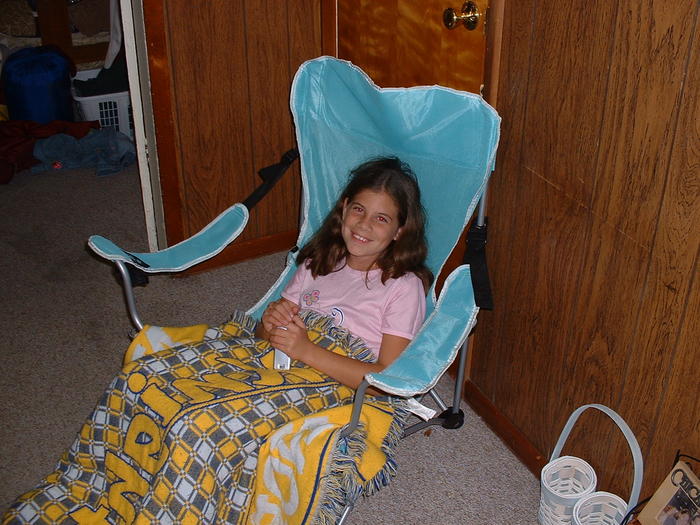 Ashlyn, watching Lord of the Rings