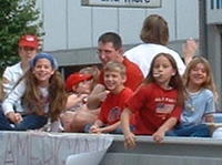 Heather's sisters in the Memorial Day parade (5/27/02)