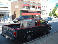 Getting rid of the old freezer, 6-7-02