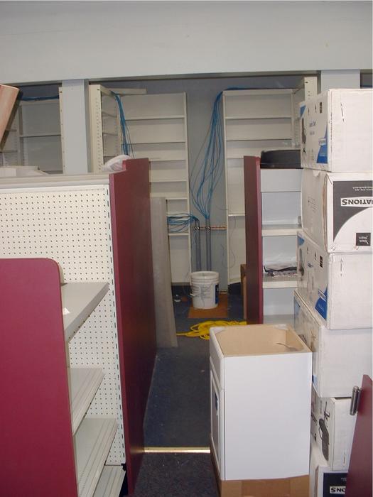 Future location of equipment rack, 6-28-02