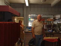 7-3-02, Dad and Bunky putting up dividers