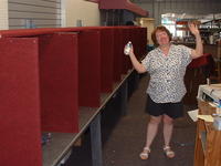 7-6-02, Mom inspects the work