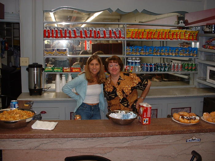 7-12-02, Mom & Heather by the fountain