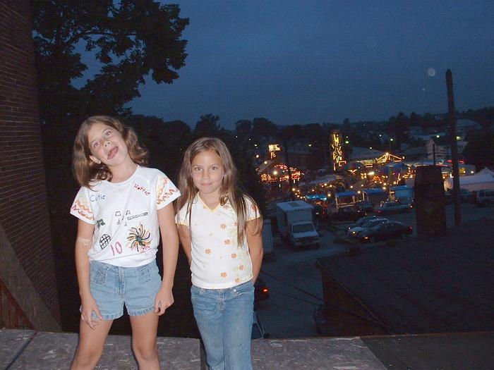 Ashlyn & Kayla, Heather's little sisters, with the Carnival