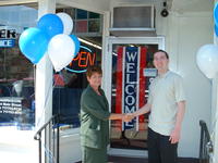 8-2-02, Mike with Carol from the Waynesboro Chamber of Commerce