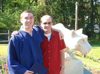 Mike with his brother, Glenn