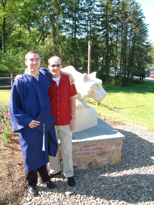 Mike with his brother, Glenn