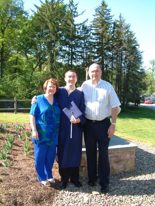 Mike with his parents