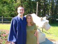 Mike, Heather, and the PSU lion!