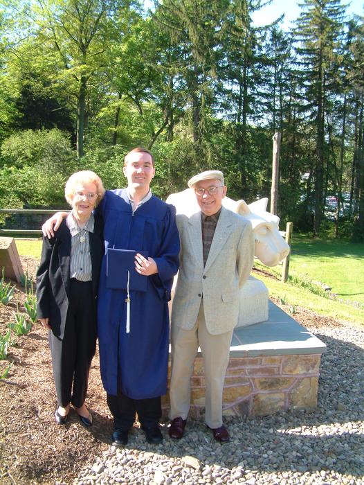 Mike with his grandparents
