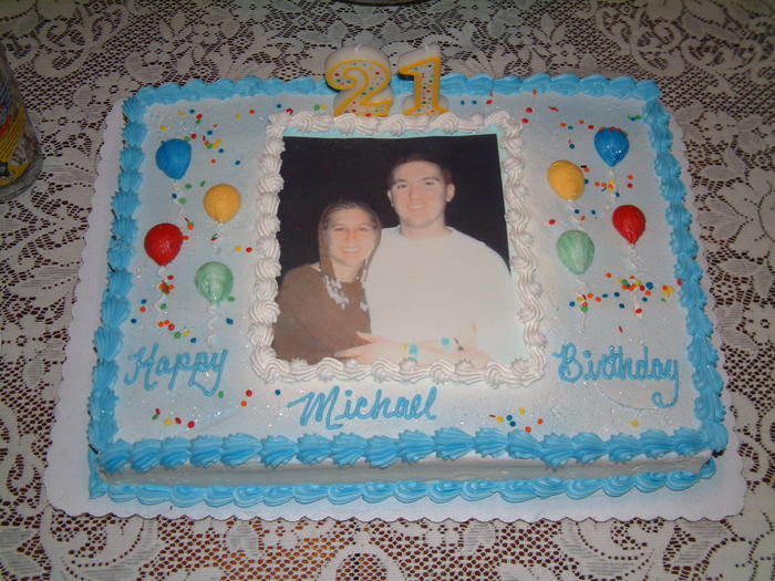 Mike's 21st Birthday Cake, photo from Cancun Spring Break 2002