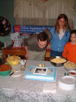 Blowing out the candles!