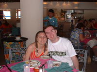 Mike & Heather enjoying the free food