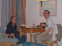 Mike & Heather with the room service