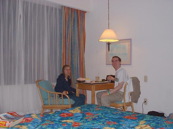 Mike & Heather with the room service