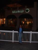 Heather near Senor Frogs... at night