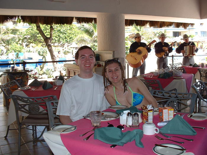 Mike and Heather with the live music
