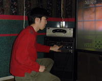 Choi controlling the music