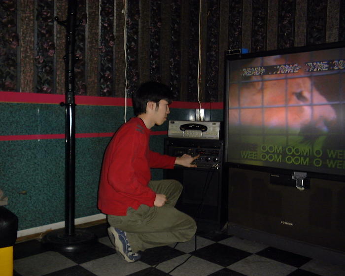Choi controlling the music