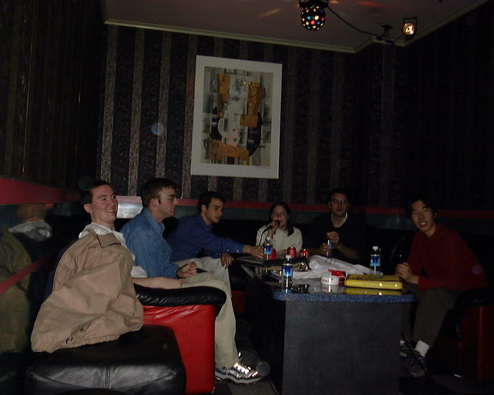 The group at karaoke