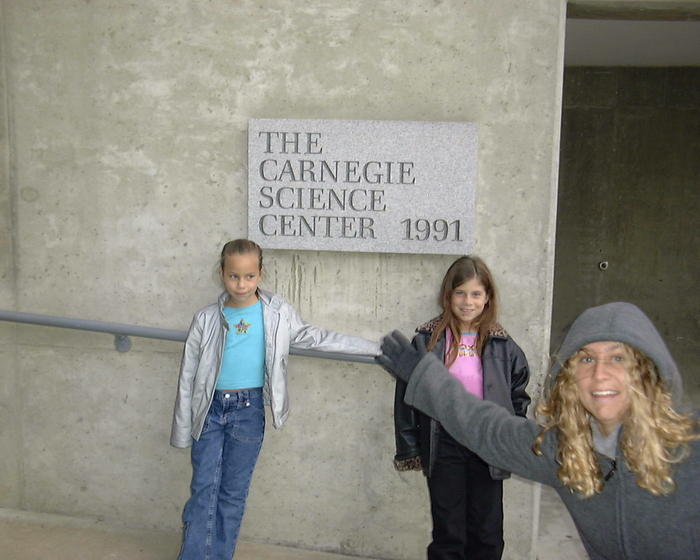 Heather jumps in front of her sisters at Carnegie