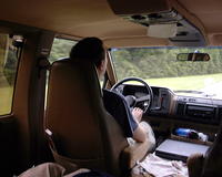 Mike driving