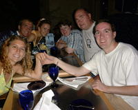 Everyone having lunch at The Living Seas