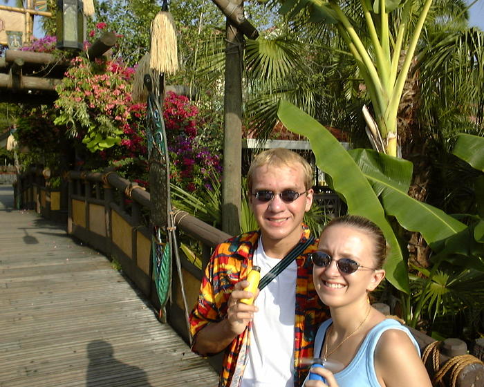 Glenn & Christina entering Adventureland