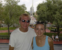 Glenn & Christina with Cinderella's Castle