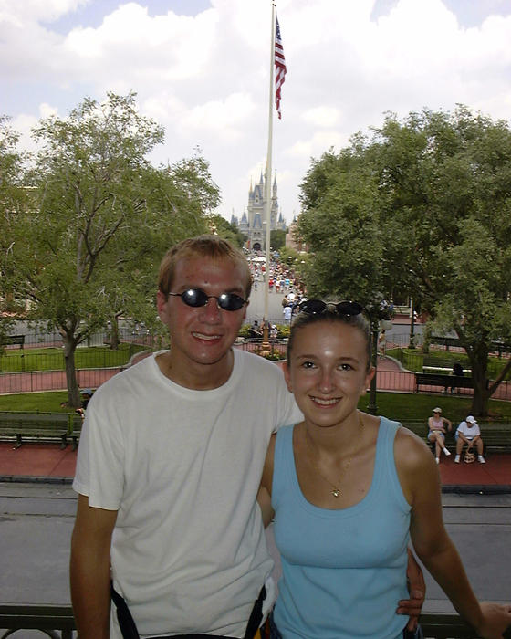 Glenn & Christina with Cinderella's Castle