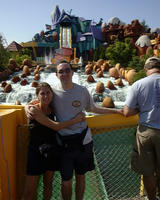 Mike & Heather near water ride