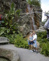 Glenn & Christina near a cool waterfall