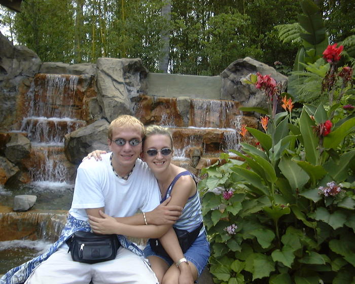 Glenn & Christina next to Christina's waterfall