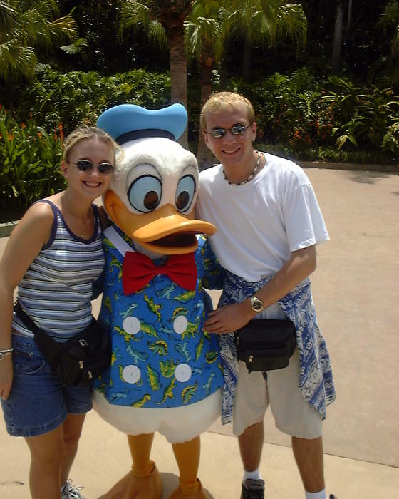 Christina and Glenn with Donald Duck!
