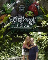 Mike & Heather at Rainforest Cafe, Animal Kingdom
