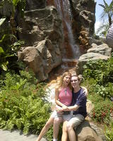 MIke & Heather with a waterfall