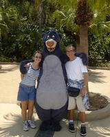 Glenn & Christina with scary blue bear (see next)