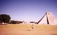 Near Mayan pyramid "El Castillo"