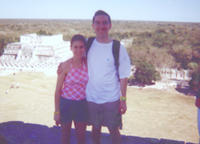 Mike and Heather on top of pyramid