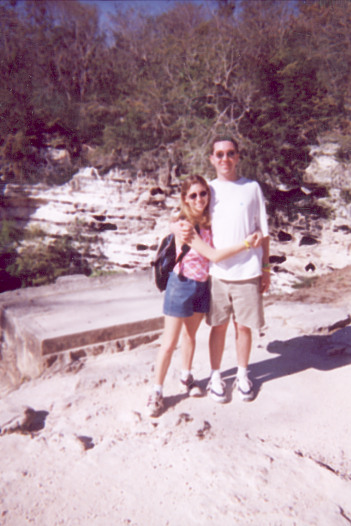 Mike and Heather next to sacrificial well