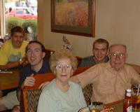 Mike's grandparents, brother, and his friend Beeler