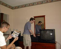 Mike and Brian in the hotel