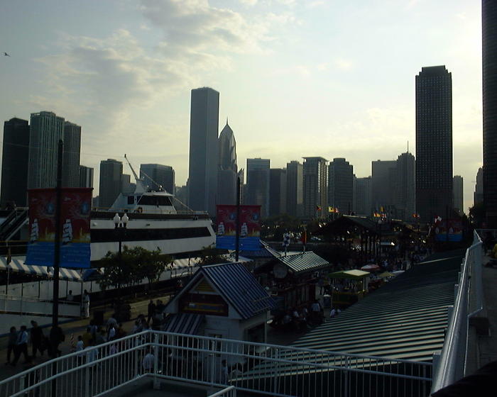 Chicago from the ferris wheel at Navy Pier