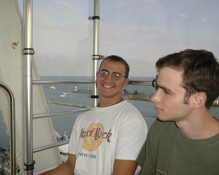 Brian and Derek on the ferris wheel