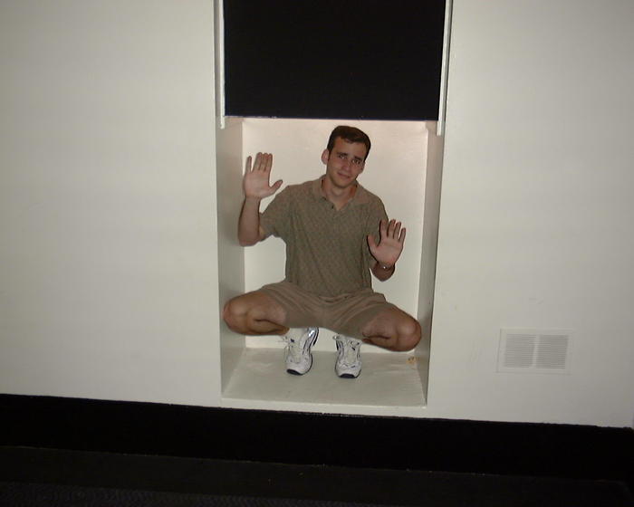 Derek caged at Museum of Science & Industry