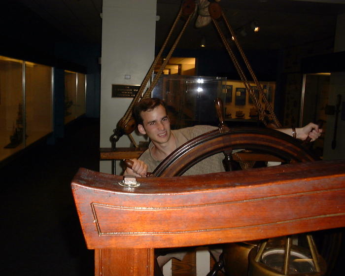 Derek on the boat at the Museum of Science & Industry